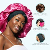 KISS Colors & Care Silky Satin Day & Night Cap, Black, Super Jumbo , thumbnail image