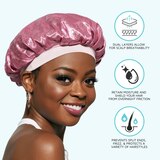 KISS Colors & Care Silky Satin Day & Night Cap, Black, Super Jumbo , thumbnail image