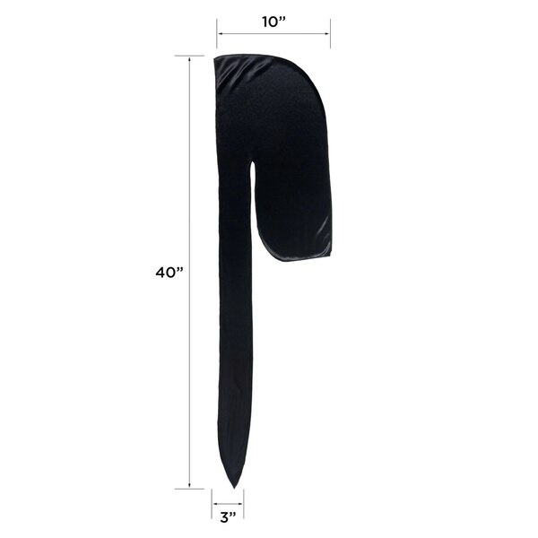 KISS Colors & Care Power Wave Satin Durag, Black