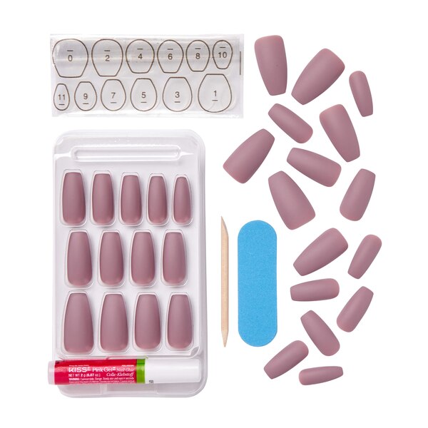 KISS Gel Fantasy Ready-to-Wear Gel Manicure Kit , 28CT, Stick Together