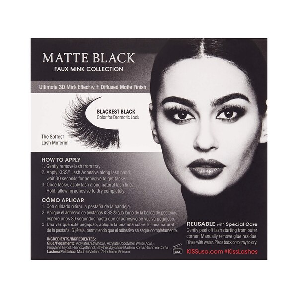 KISS Lash Faux Mink 3D Matte False Eyelashes