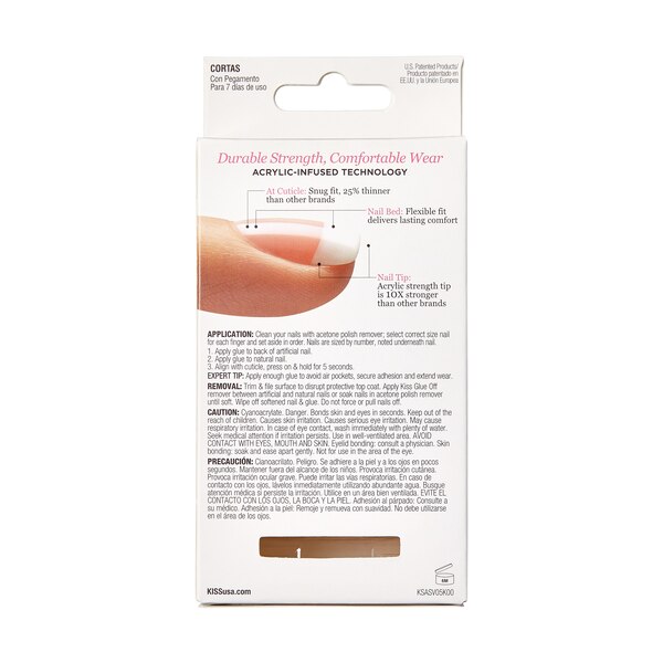 Kiss Salon Acrylic French, 1 Pack, 28CT