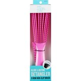 Kiss Colors Care Glide & Define Detangler 9 Row Non-Slip Brush, Pink, thumbnail image
