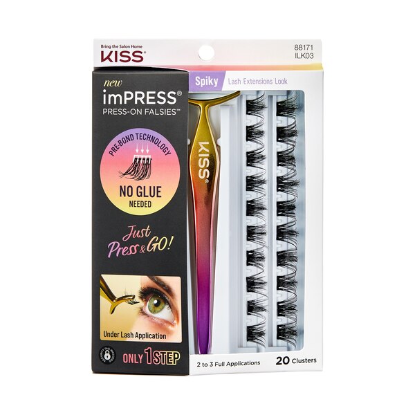KISS imPRESS Press-On Falsies - Kit de extensiones de pestañas