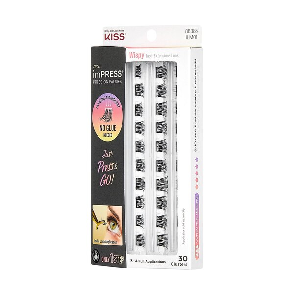KISS imPRESS Press-On Falsies Eyelash Clusters Kit, ‘Natural’, 20 Clusters