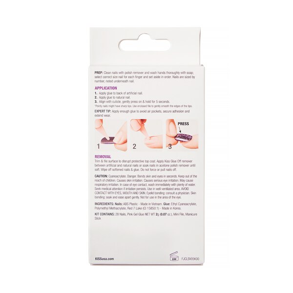 KISS Gel Fantasy Jelly Color Sculpted False Nails
