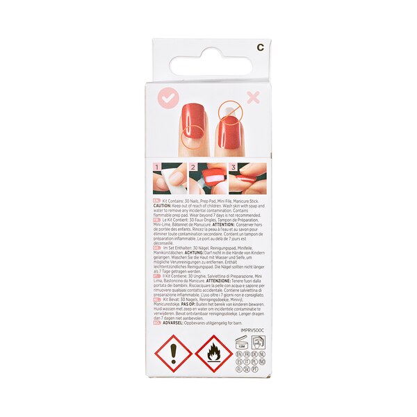 imPRESS Press-On Manicure Limited Edition Pride Nails, Pink, Short, Square, 33 Ct.