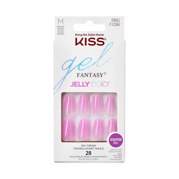 KISS Gel Fantasy Jelly Color Sculpted False Nails