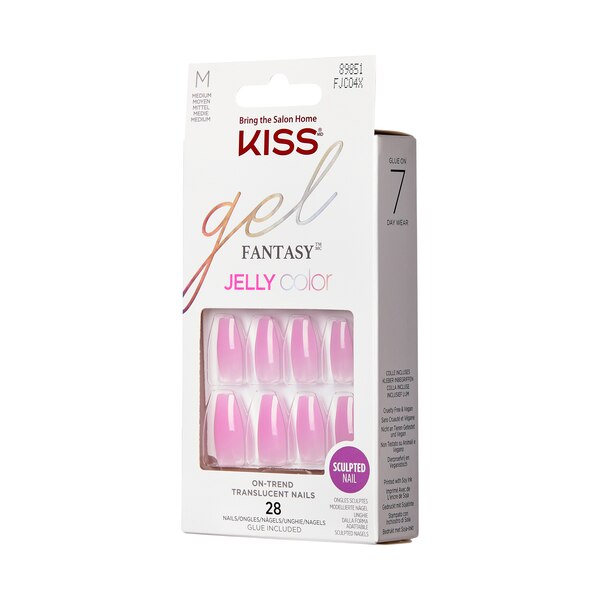 KISS Gel Fantasy Jelly Color Sculpted False Nails