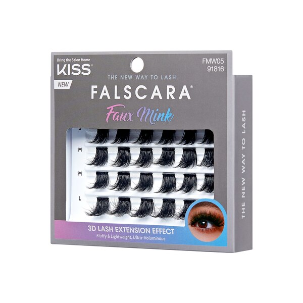 KISS Falscara Eyelash Wisp Multipack, 24 CT, Faux Mink