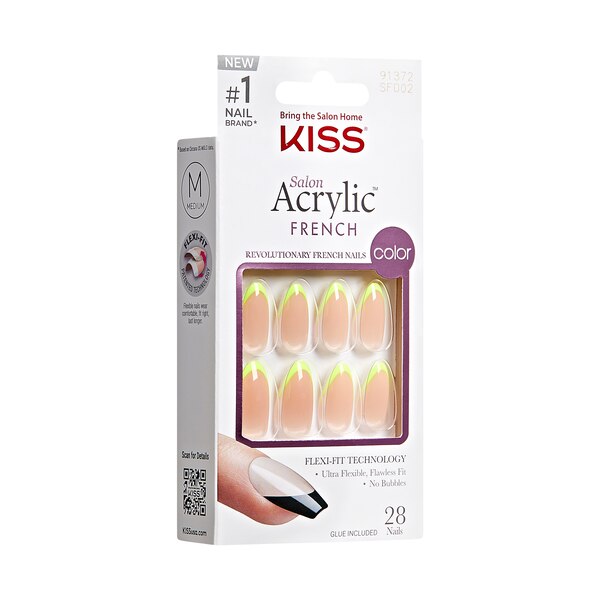 KISS Salon Acrylic French Color False Nails