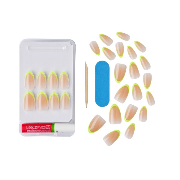 KISS Salon Acrylic French Color False Nails