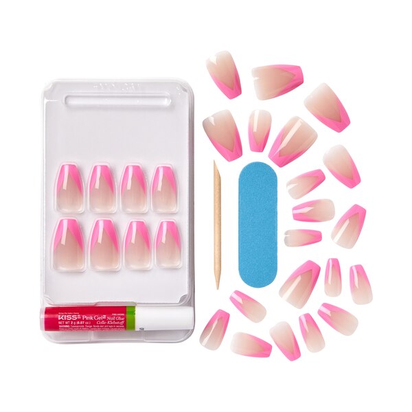 KISS Salon Acrylic French Color False Nails