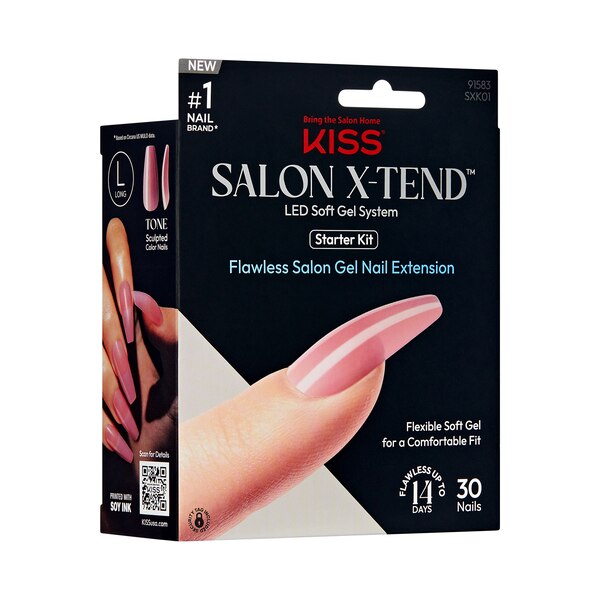 KISS Salon X-Tend LED Soft Gel System Starter Kit, Tone