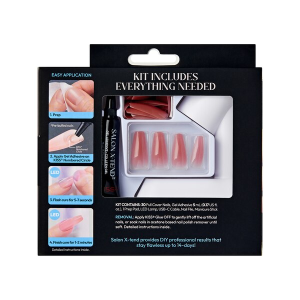 KISS Salon X-Tend LED Soft Gel System Starter Kit, Tone