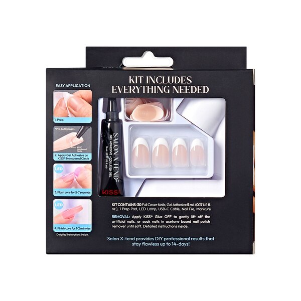 KISS Salon X-Tend LED Soft Gel System Starter Kit, Pure