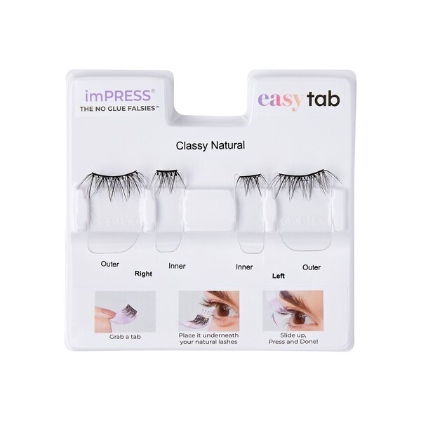 KISS imPRESS Press on Falsies Easy Tab, Classy Natural