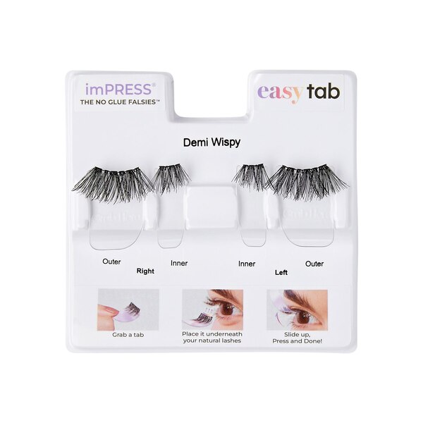 KISS imPRESS Press on Falsies Easy Tab, Demi Wispy