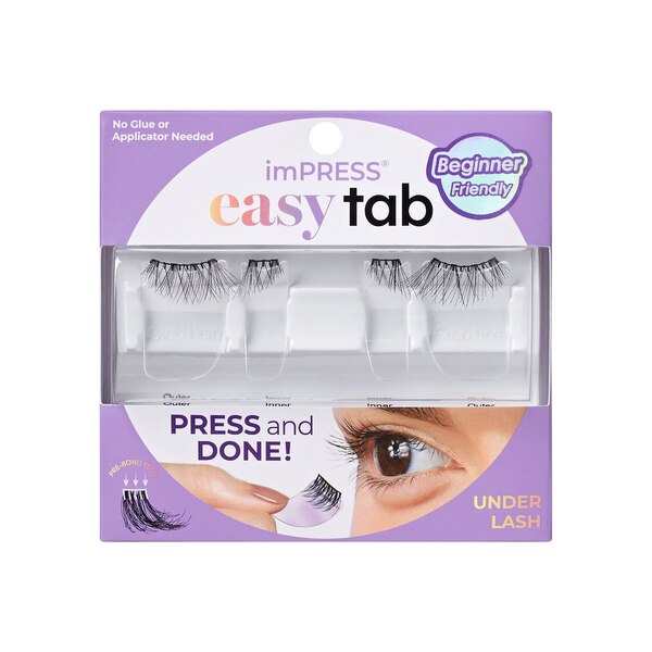KISS imPRESS Press on Falsies Easy Tab, Black Wispy
