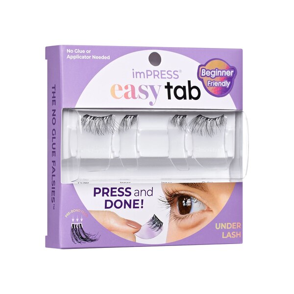 KISS imPRESS Press on Falsies Easy Tab, Black Wispy