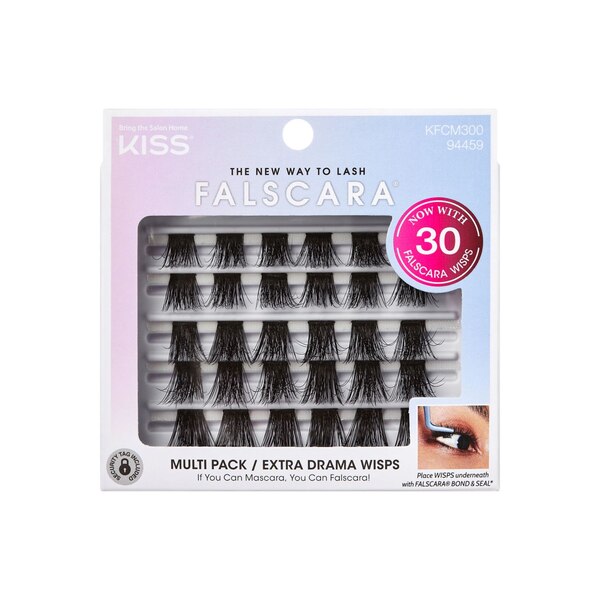 KISS Falscara Eyelashes, Wisp Multipack, Extra Drama