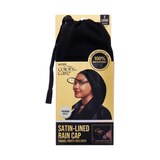 KISS Colors & Care Satin-Lined Premium RAIN CAP, Extra Large, Black, thumbnail image