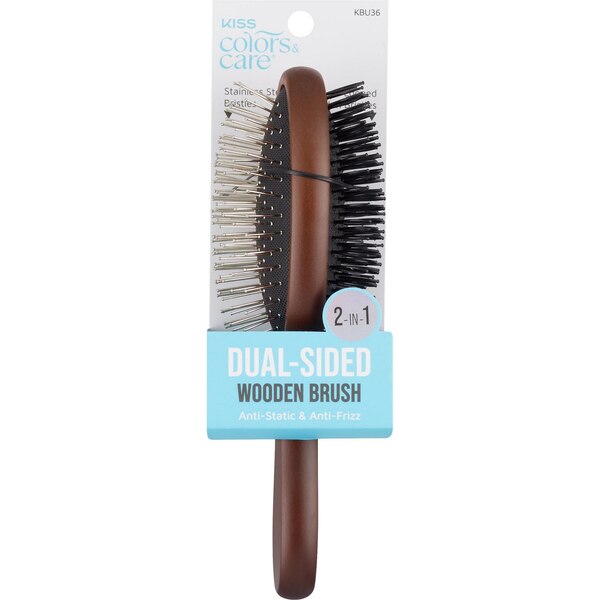 KISS Colors & Care Dual-Sided Wooden Wig Brush
