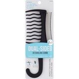 KISS Colors & Care 2-In-1 Dual-Sided Detangling Wig Comb, Black, thumbnail image