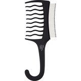KISS Colors & Care 2-In-1 Dual-Sided Detangling Wig Comb, Black, thumbnail image