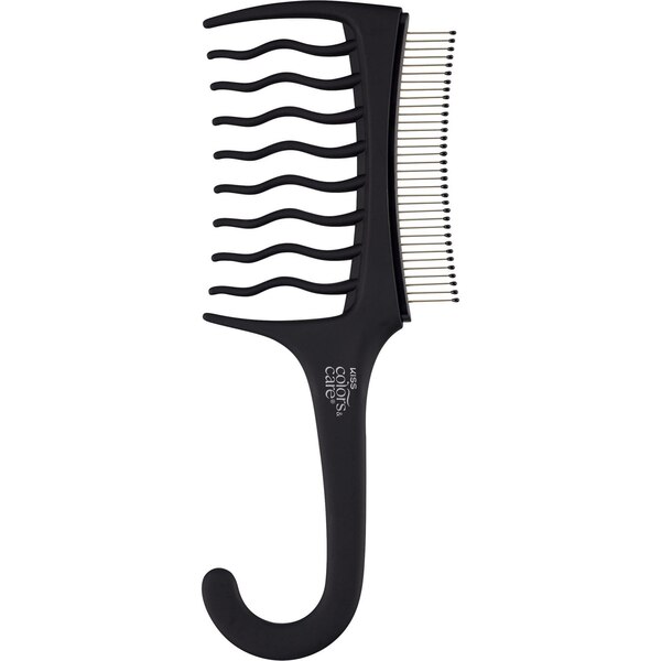 KISS Colors & Care 2-In-1 Dual-Sided Detangling Wig Comb, Black