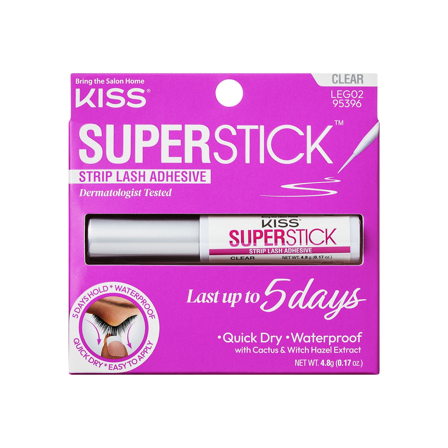 KISS Lash Couture Extended Wear Eyelash Glue, Clear