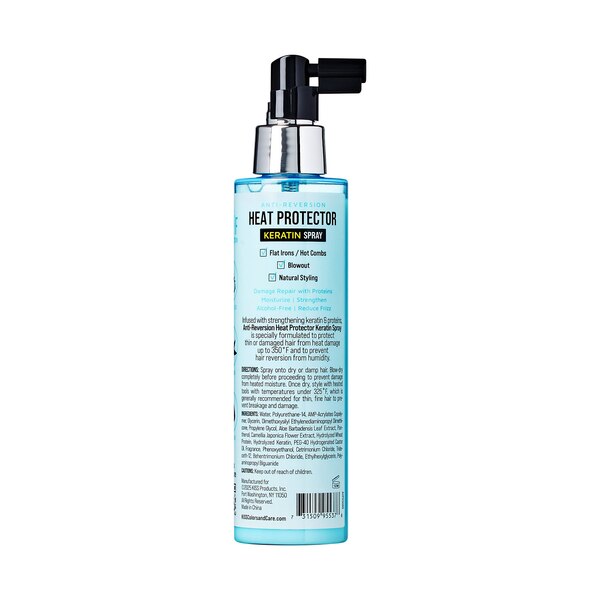 KISS Colors & Care Anti-Reversion Heat Protector Keratin Spray, 6 OZ