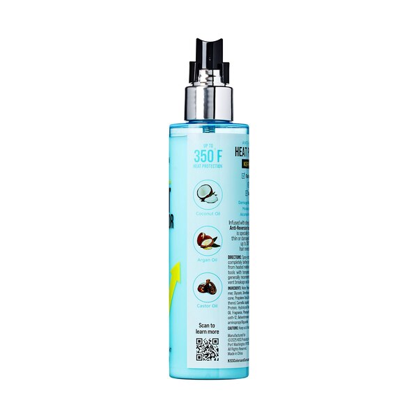 KISS Colors & Care Anti-Reversion Heat Protector Keratin Spray, 6 OZ
