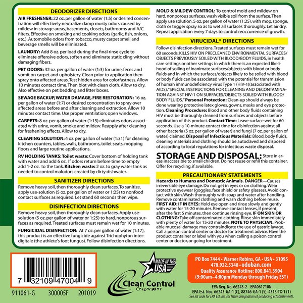 OdoBan Disinfectant Laundry & Air Freshener Concentrate, Original Eucalyptus, 1 Gallon