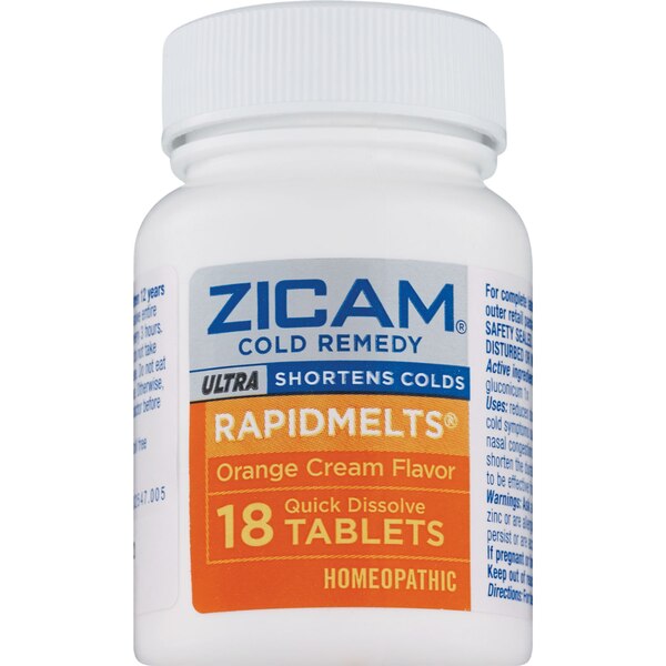 Zicam Cold Remedy Rapid Melt Tablets, Orange, 18CT