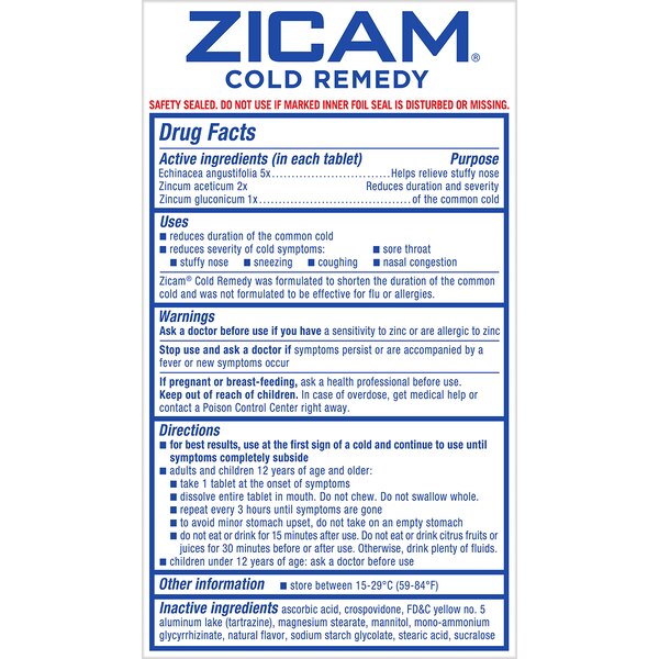 Zicam Cold Remedy - Cápsulas masticables, 25 u.