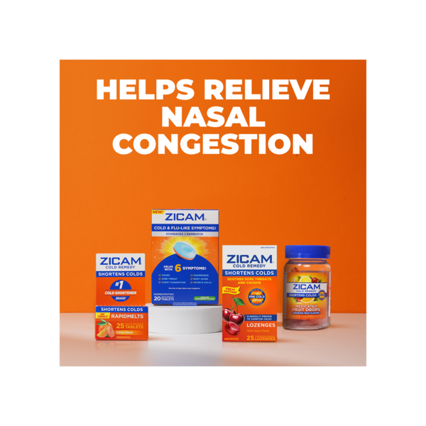 Homeopathic  Zicam Medicated Fruit Drops, 25CT