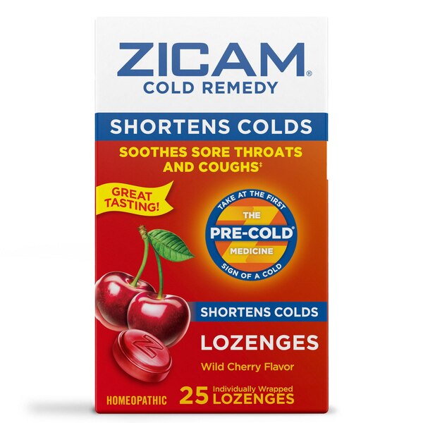 Zicam Cold Remedy Lozenge, Wild Cherry, 25 CT