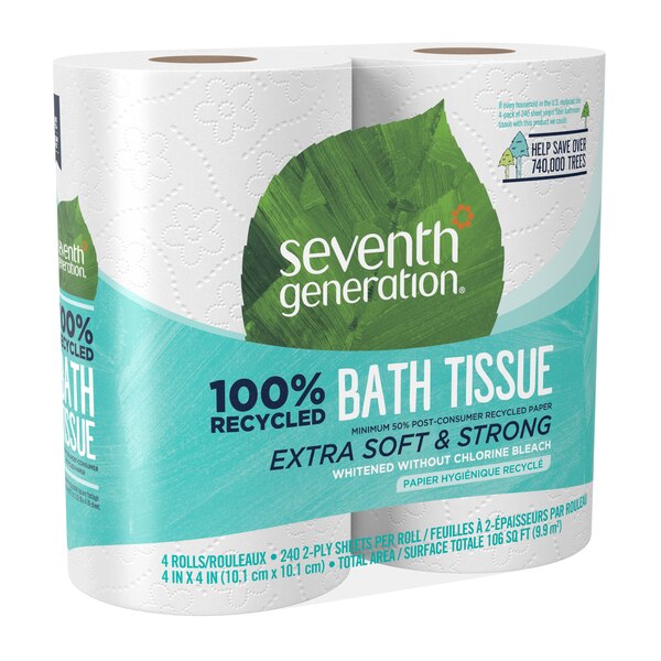 Seventh Generation 100% Recycled Bath Tissue, 4 CT