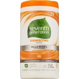 Seventh Generation Disinfectant Wipes, Lemongrass Citrus, 70 ct, thumbnail image