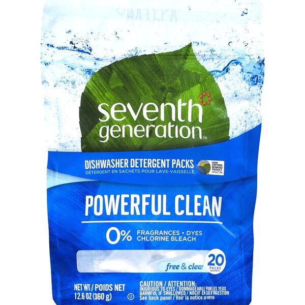 Seventh Generation Natural Dishwasher Detergent Packs, 20 ct