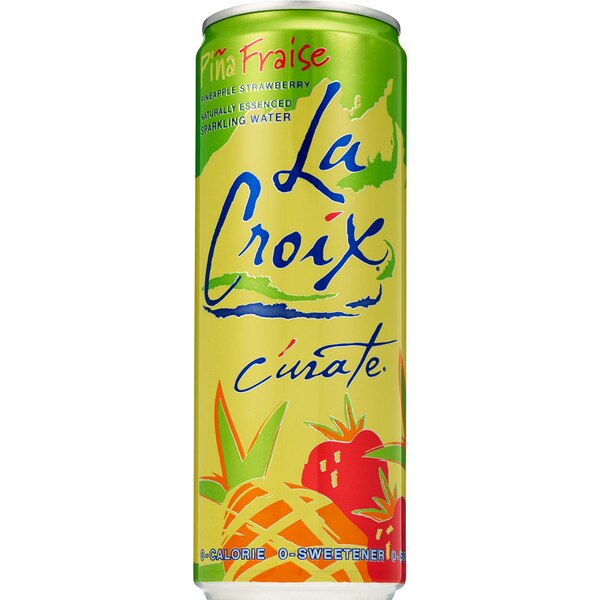 LaCroix Curate Pineapple Strawberry Sparkling Water, 8 ct, 12 oz