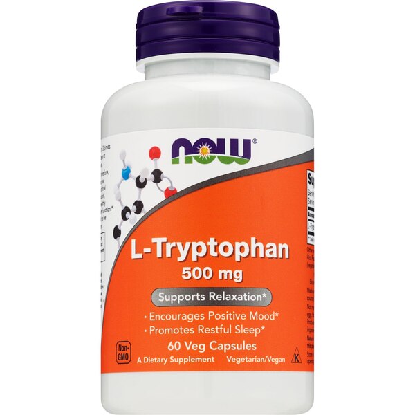 Now L-Tryptophan 500 MG Veg Capsules