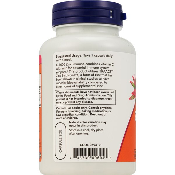 Now C-1000 Zinc Immune Veg Capsules