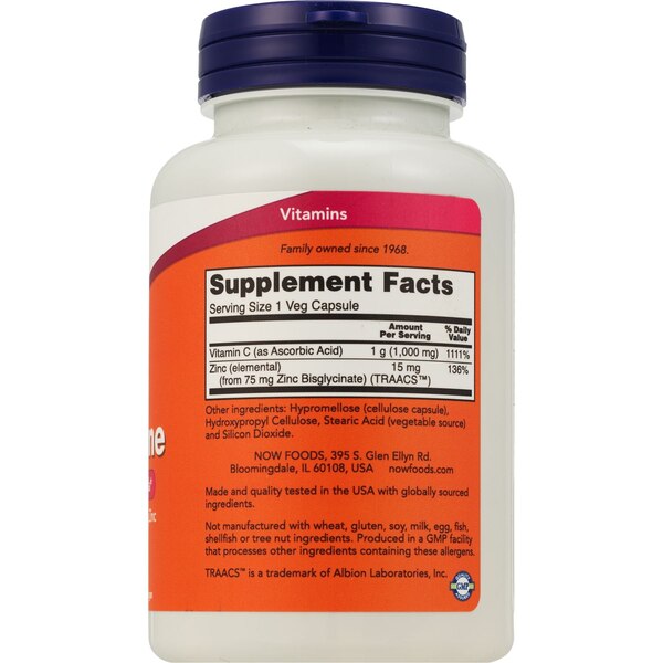 Now C-1000 Zinc Immune Veg Capsules