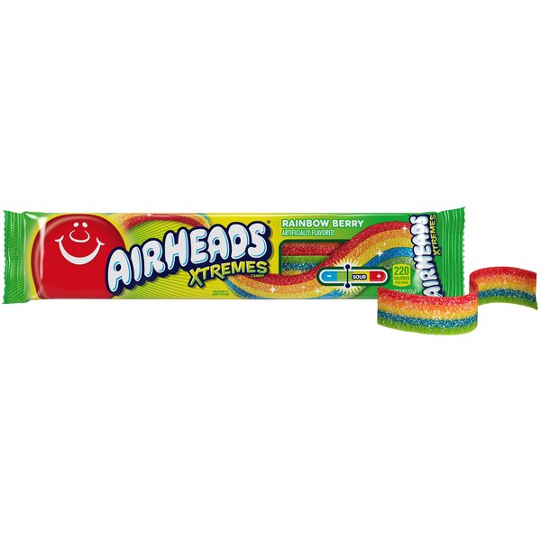 AirHeads Xtremes Rainbow Berry Sour Candy, 2 oz