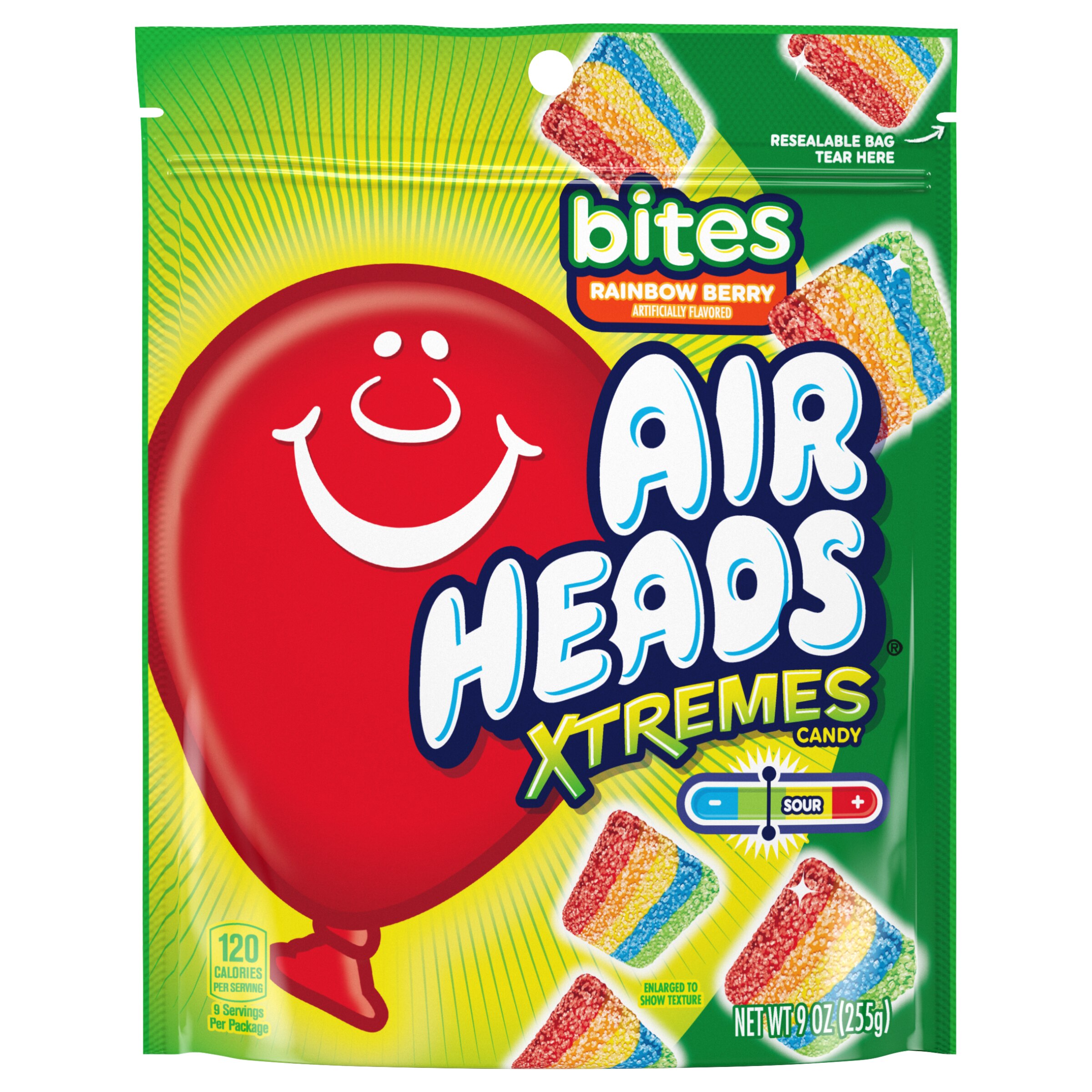 AirHeads Xtremes Rainbow Berry Bites, 9 OZ
