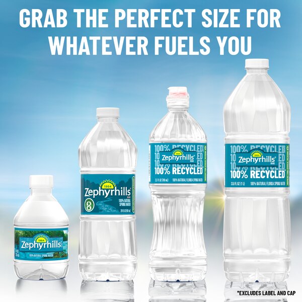 Zephyrhills Brand 100% Natural Spring Water, 1 L