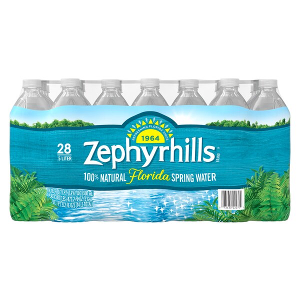 Zephyrhills 100% Natural Spring Water Plastic Bottle