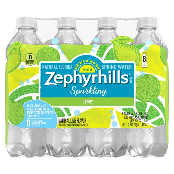 Zephyrhills Sparkling Water, 16.9 oz. Bottles (8 Count)